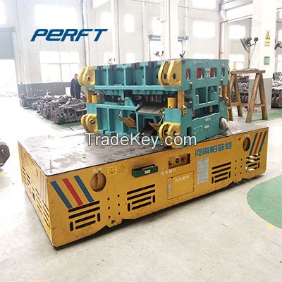 Customized Heavy Duty 40 T Cable Drum Power Rail Traveling Flat Car Cable Drum Powered Transfer Trolley