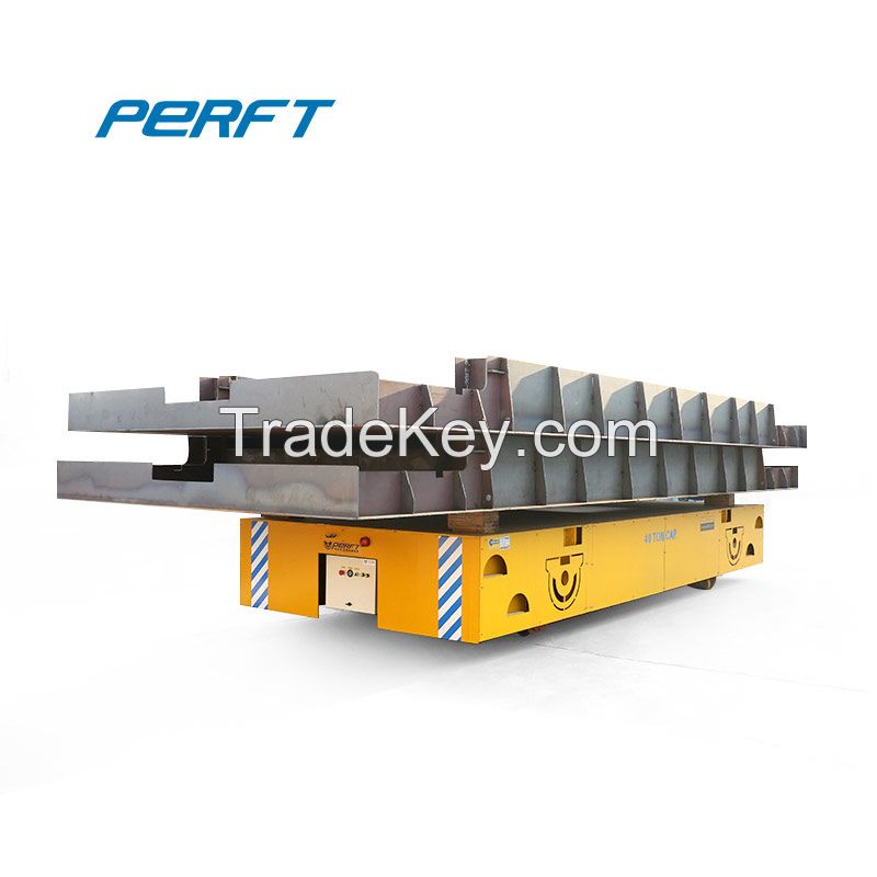 Customized Heavy Duty 40 T Cable Drum Power Rail Traveling Flat Car Cable Drum Powered Transfer Trolley