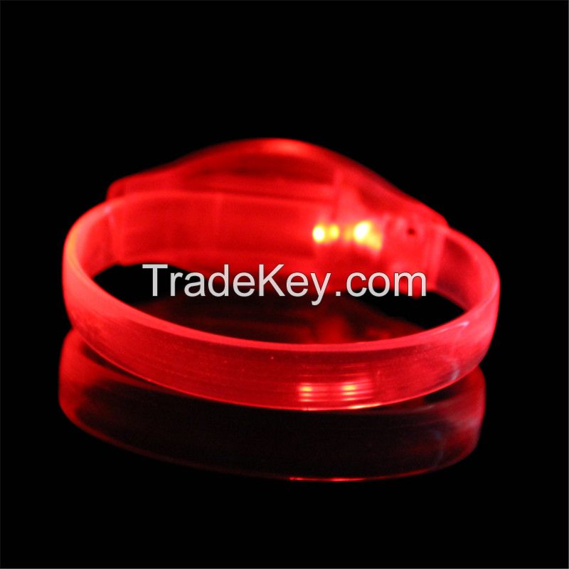 Flashing Cheap Concert Wristband Glow The Dark Motion Activated Light Up Bracelet