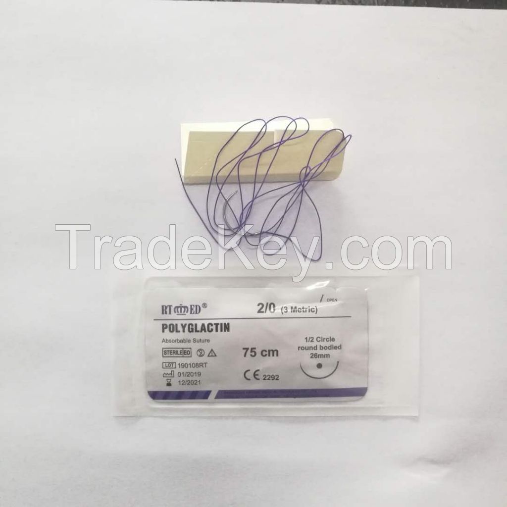 Absorbable suture With needle for surgical operation
