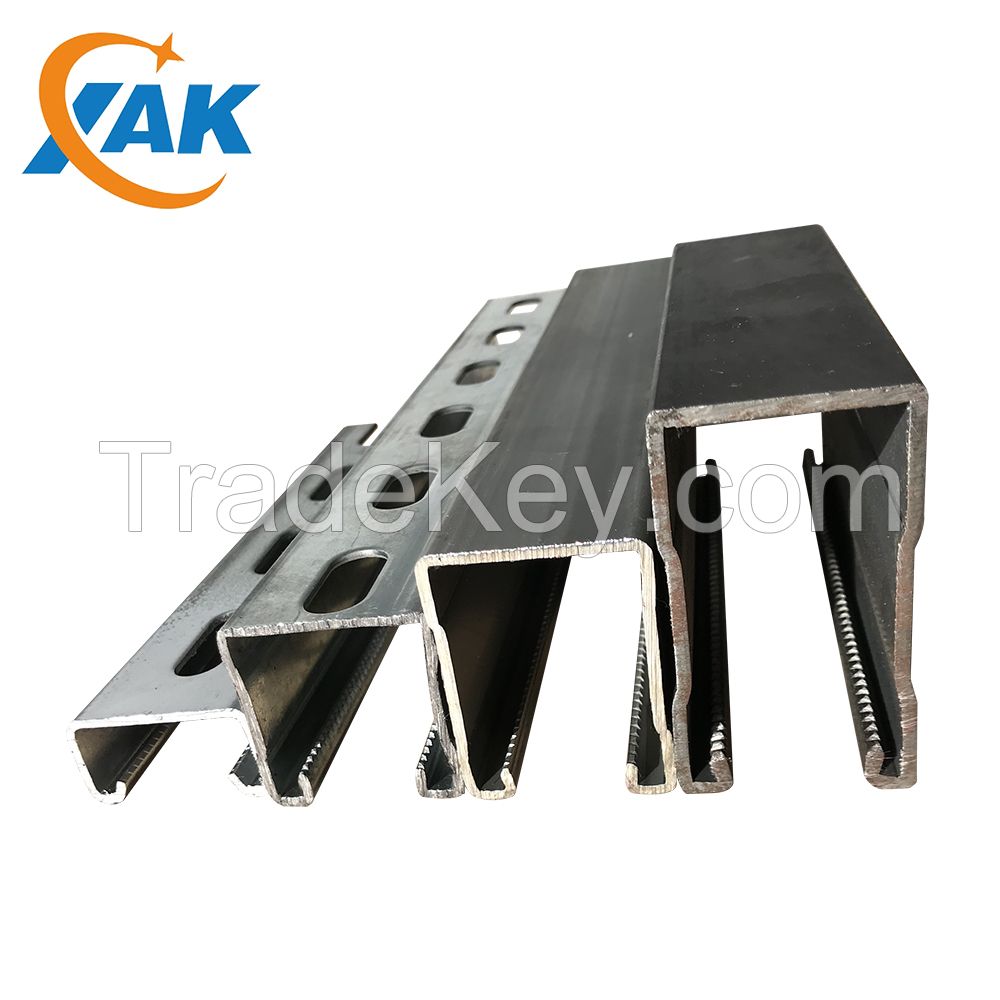 XAK high loading 41*41/41*21/Customised Double C Channel Unistrut Steel Profile 2019 New Price Factory Supplier