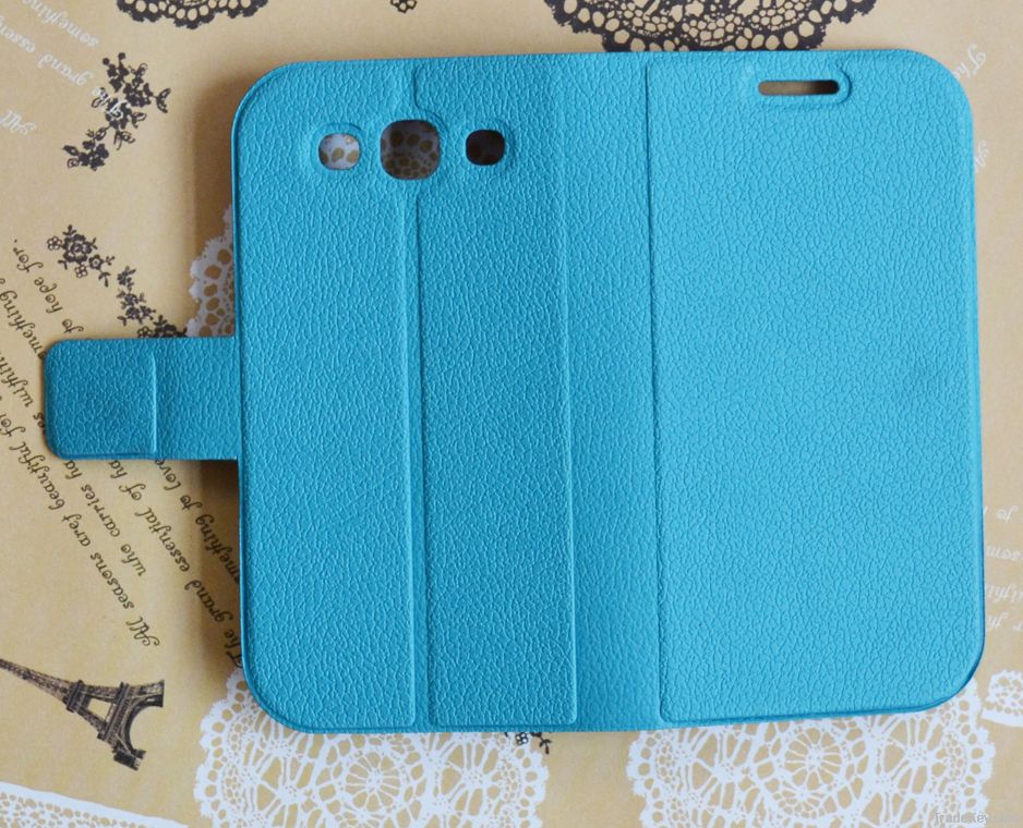 Wholesale Ultra Slim Lichi Texture Flip Leather Case for Samsung Galaxy