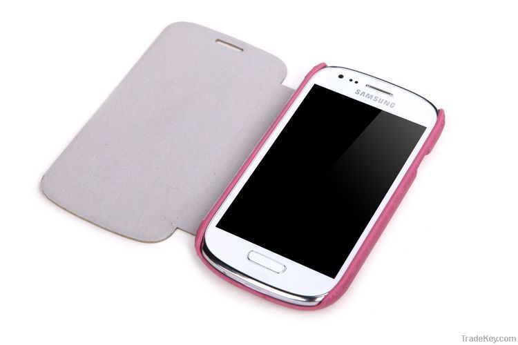 Wholesale Flip Leather Case for Samsung Galaxy SIII mini