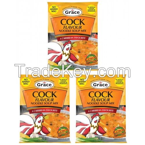 Grace Cock Flavour Noodle Soup Mix 50g (Pack of 3)