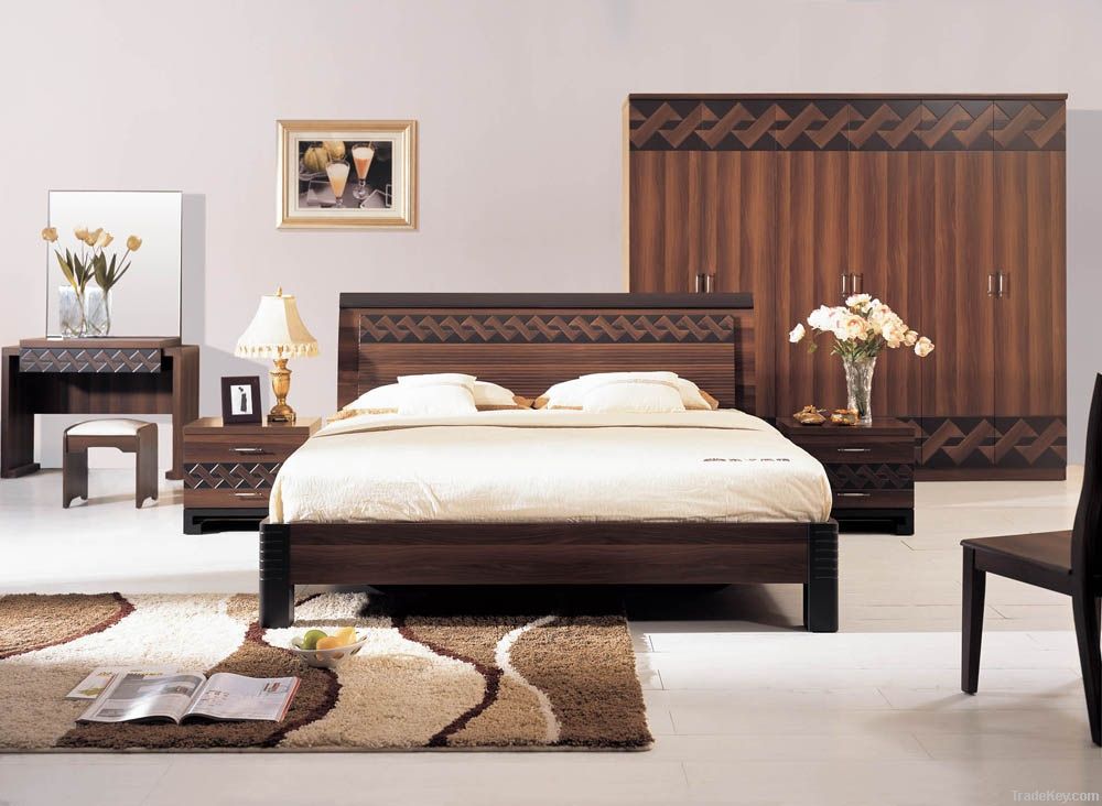 Home Furniture, Bedroom Furniture set, Bed, Nightstand, Wardrobe,