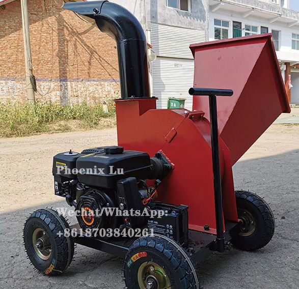 Small walking wood chipper shredder