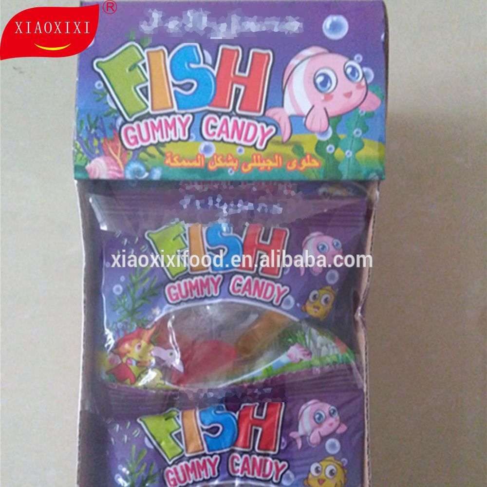 Chinese Candy Manufacturer Fish Shape Gummy Candy Jelly Candy With Fda, Halal Certificate