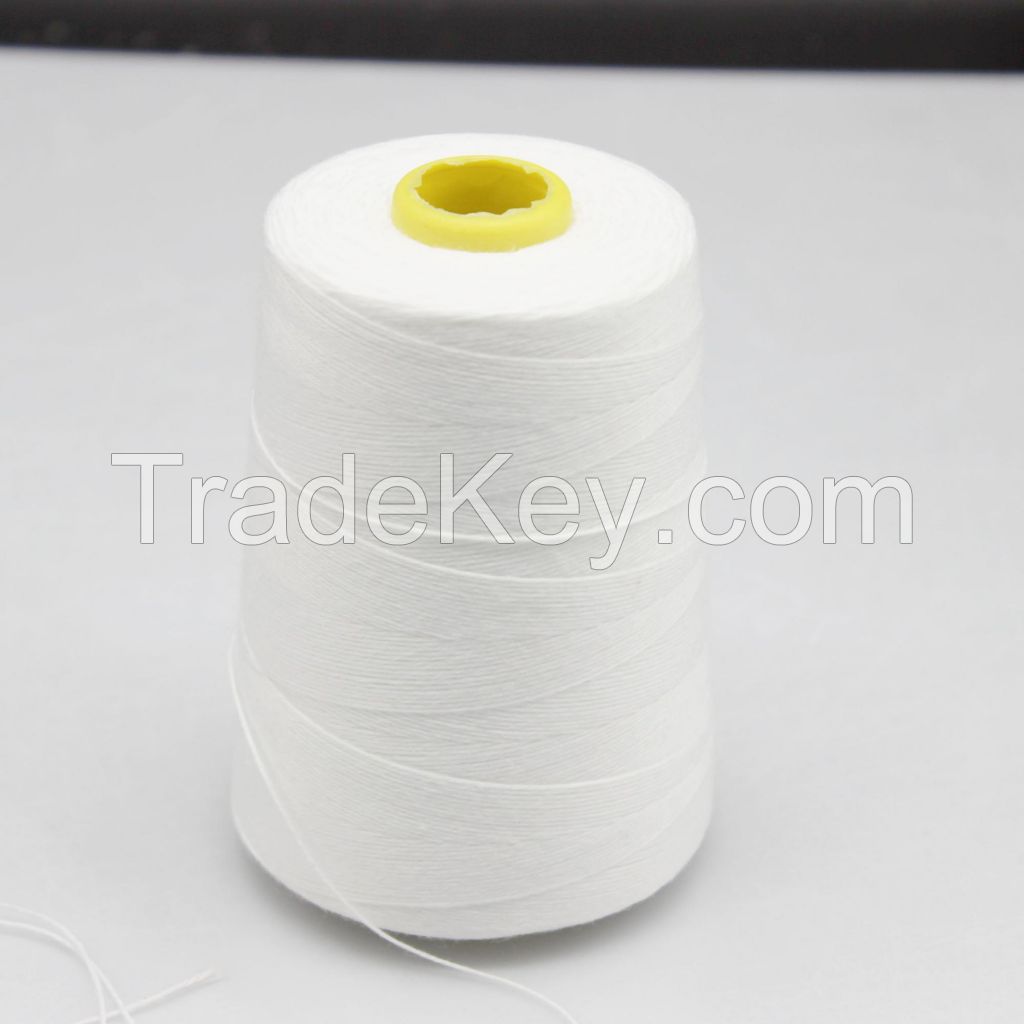 20S/6 100% spun virgin polyester bag closing thread for rice bags