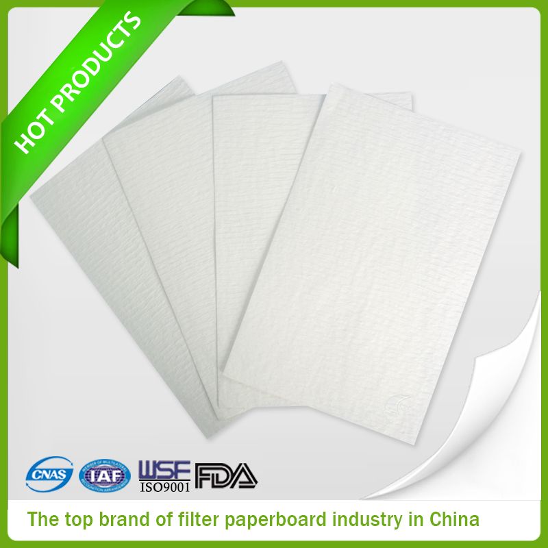 Creped filter paper filtration paperboard