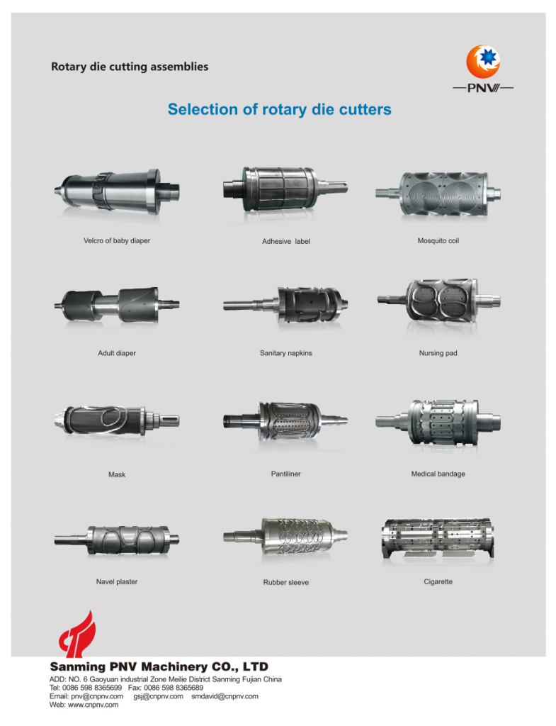 rotary die cutters for nonwoven fabrics