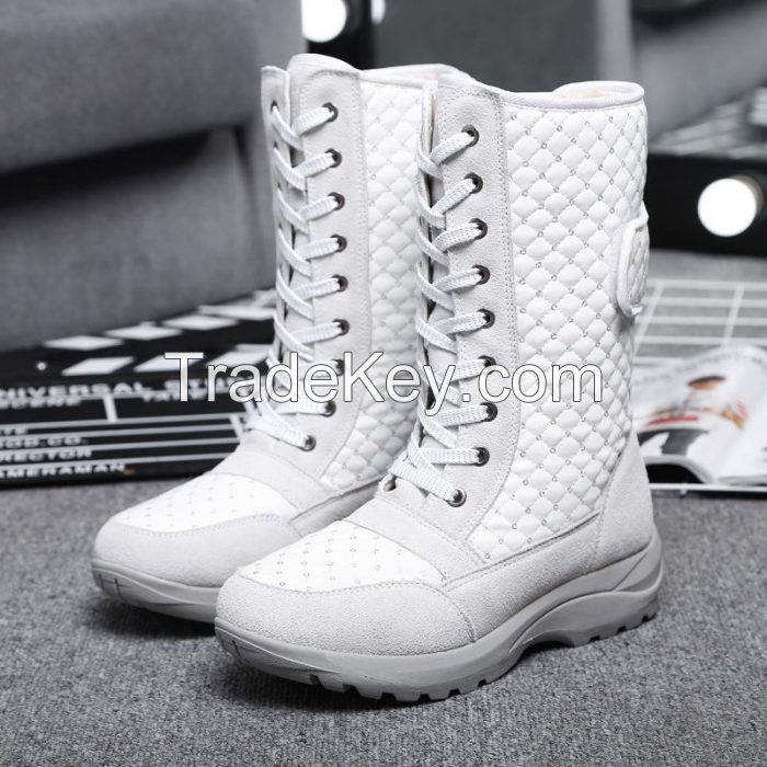 HS6 women Ankle Snow Booties, Electric Rechargeable Heated Winter Boots