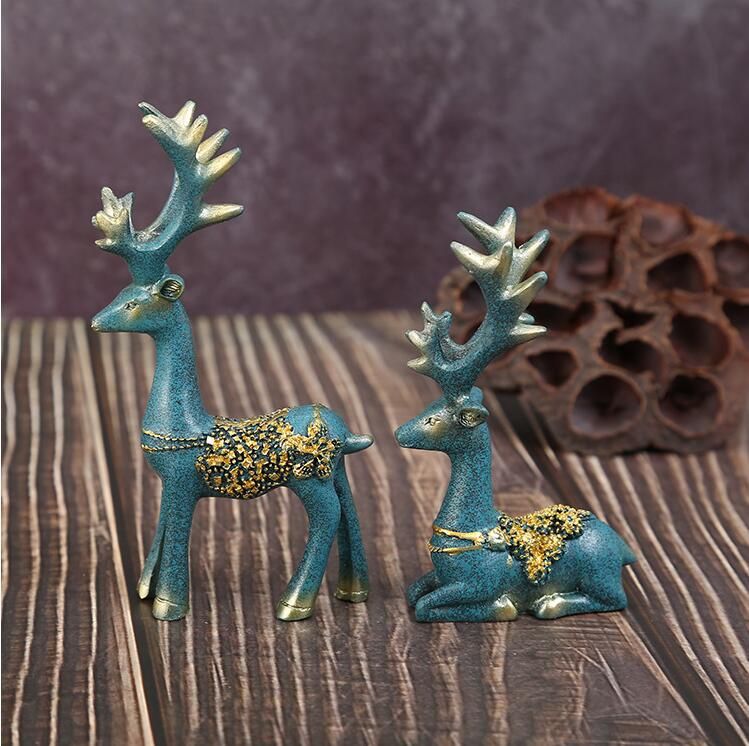 Polyresin Deer Figure Resin House Decoration Statue Crafts 