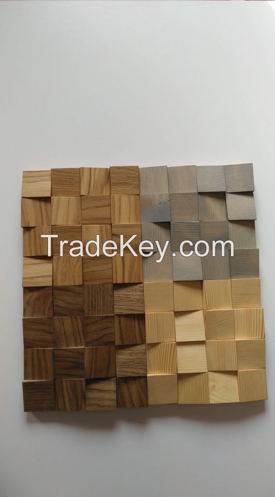 Wall panel wood rock