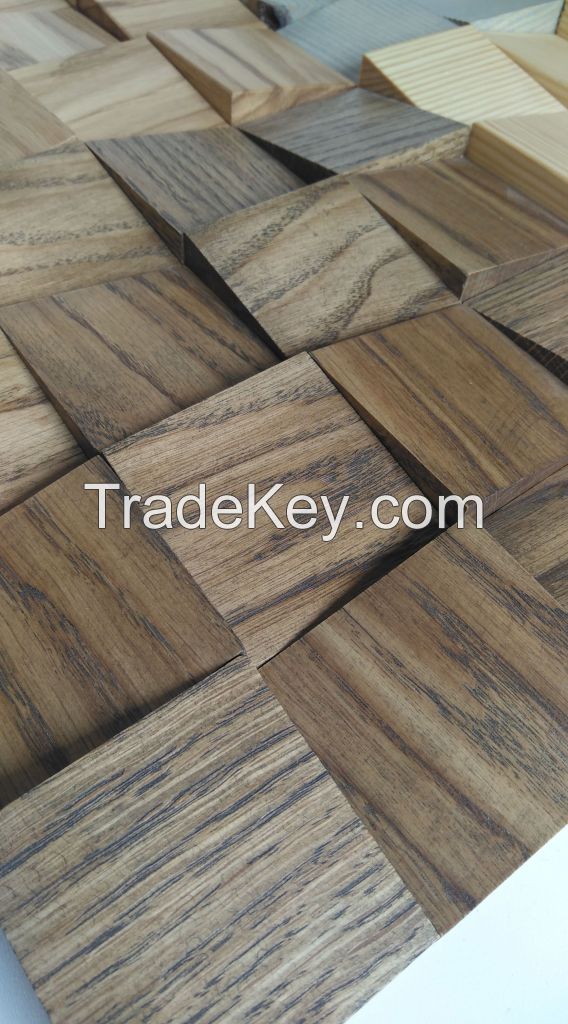 Wall panel wood rock