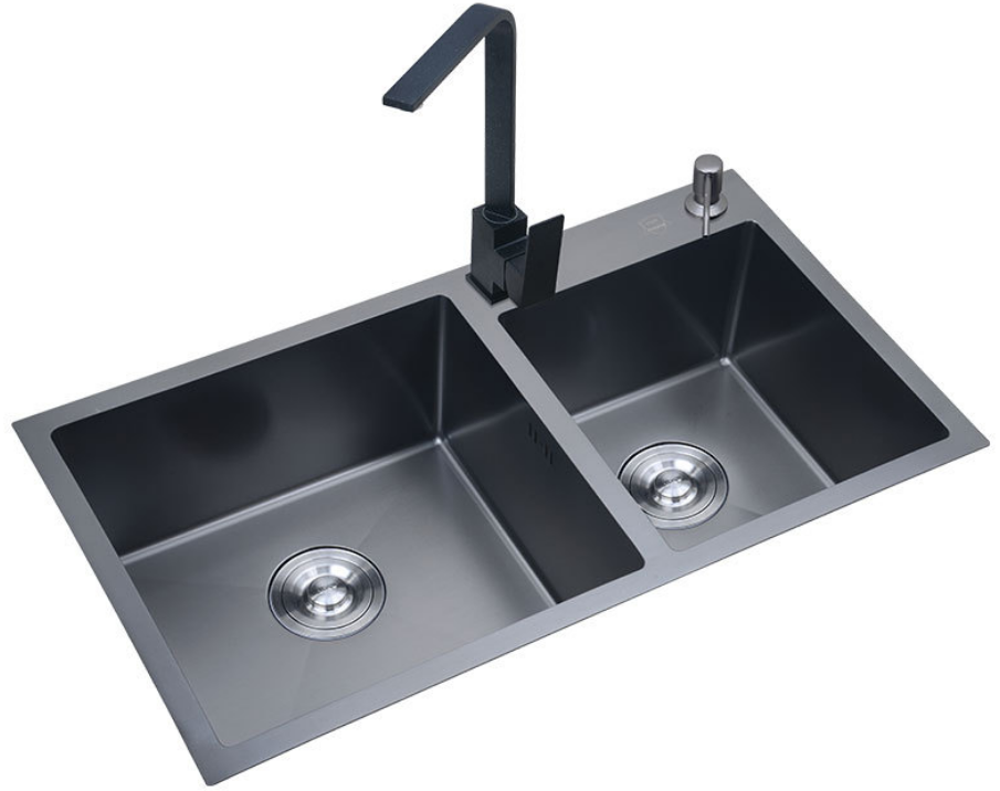 black nano handmade sink made in china