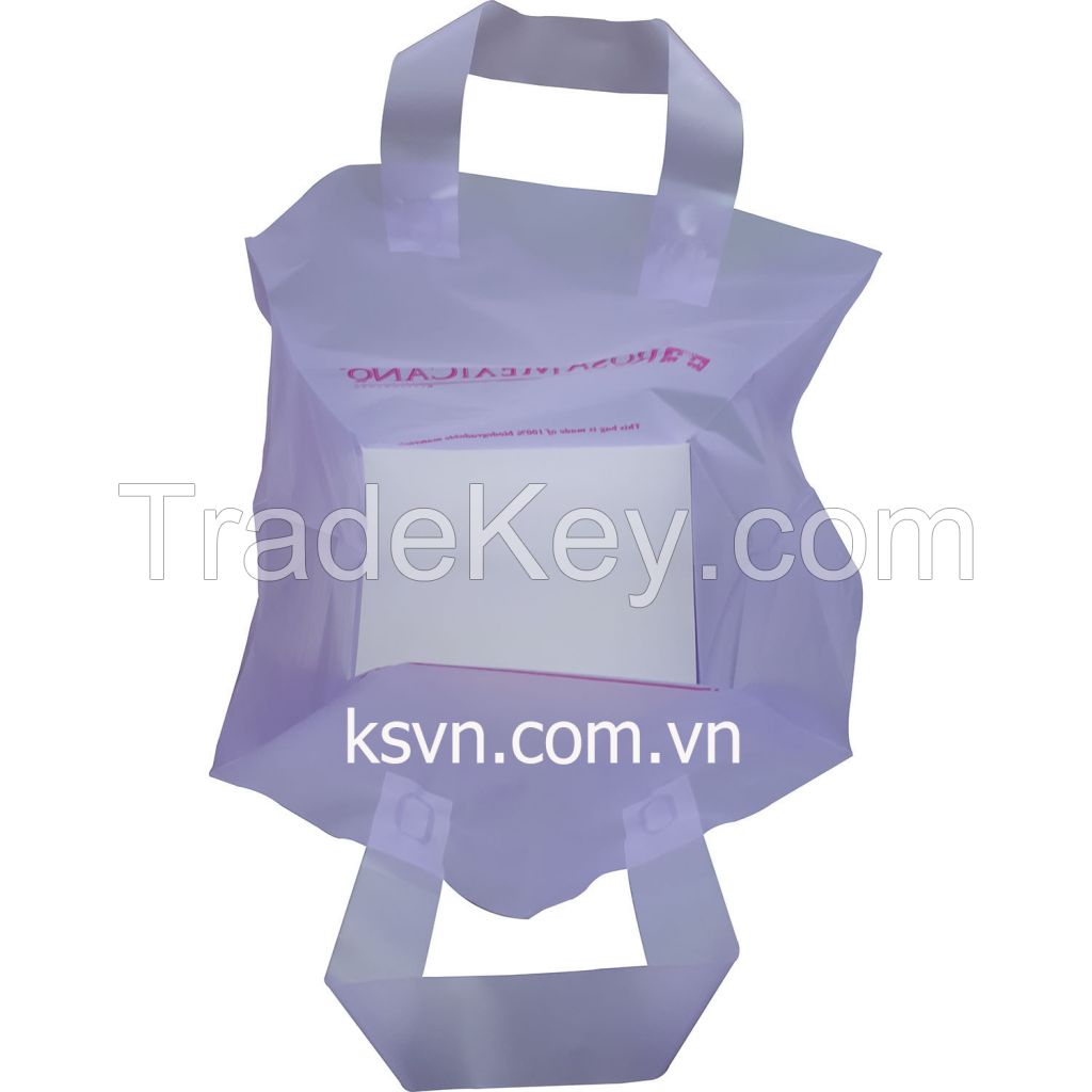 Soft Loop Handle Plastic Bag insert Cardboard Bottom
