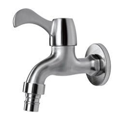 Stainless Steel Faucet Outdoor &amp; Indoor Wall Mounted Single Cold Water Tap 