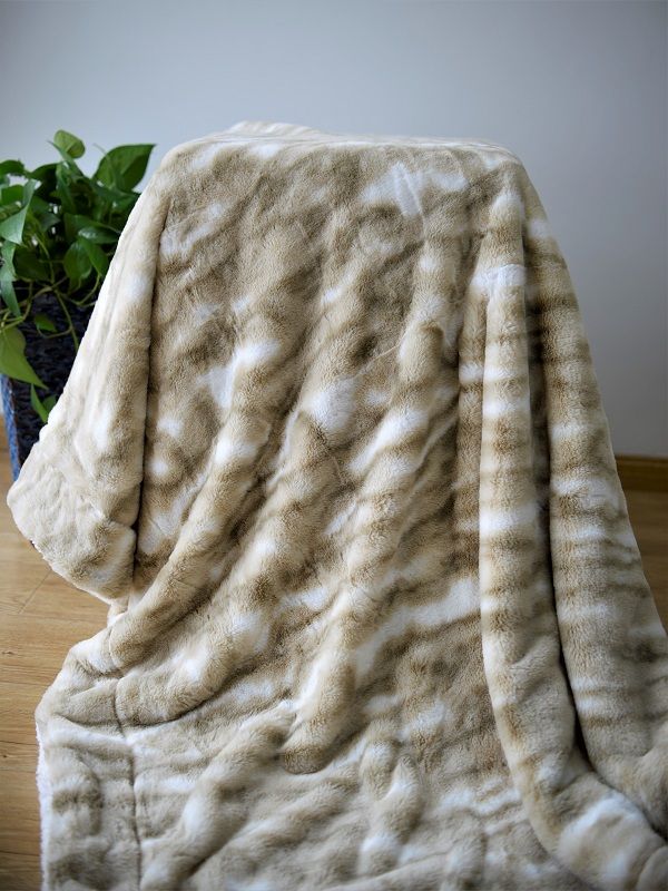 100% polyester rabbit fur blanket