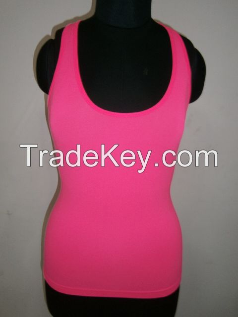 womens seamless sports  Bra top and cami in Nylon spandex