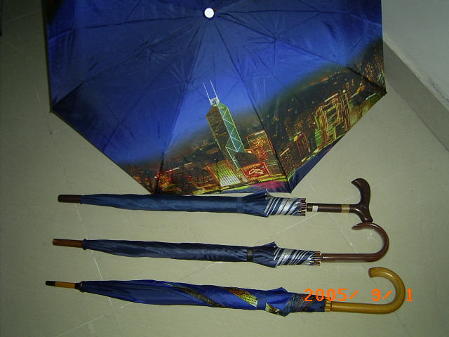 Auto Wooden or Metal Stick Umbrella