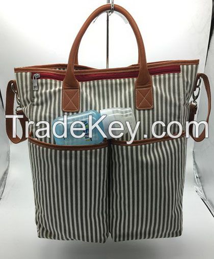 2019 new style stripe diaper bags