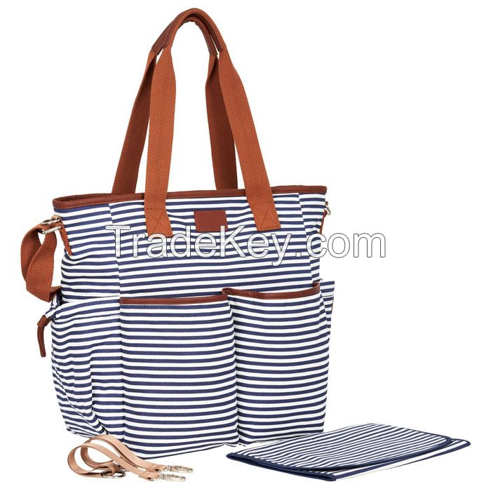 2019 new style stripe diaper bags