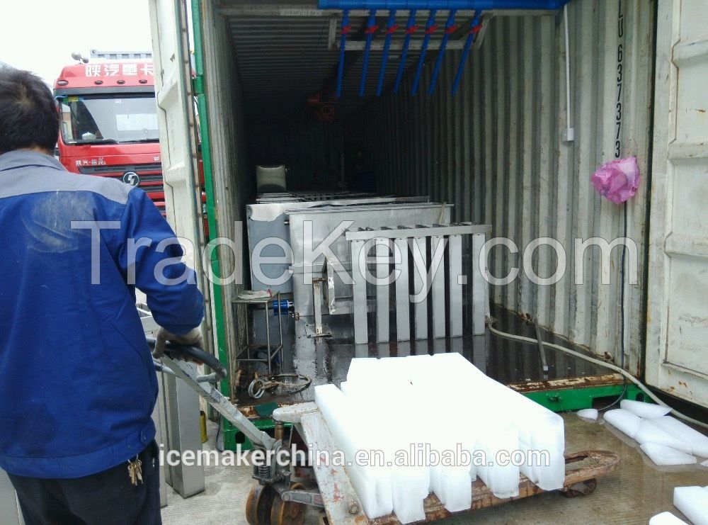 Containerized ice block making machine mobile ice plant