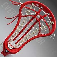 Brine Mantra III Women's Strung Lacrosse Head - Red/White (NEW) 