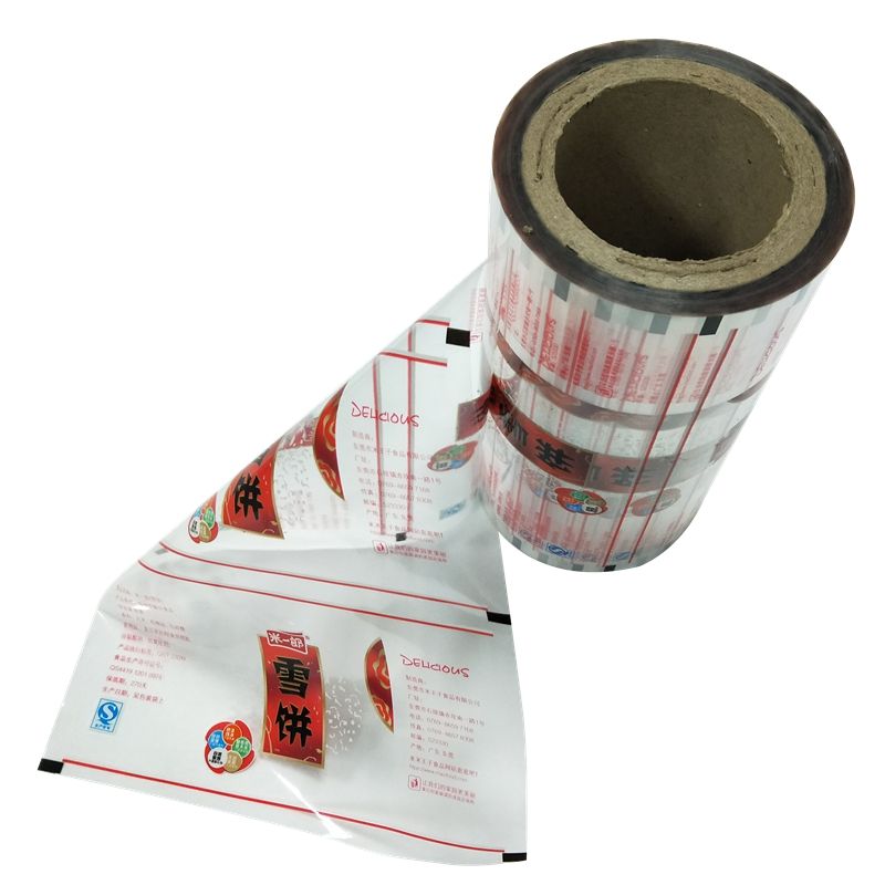 Prime quality cheap price aseptic food packaging plastic roll film for snow rice cakes, cookies