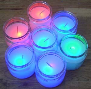 LED candle, magic & color changing