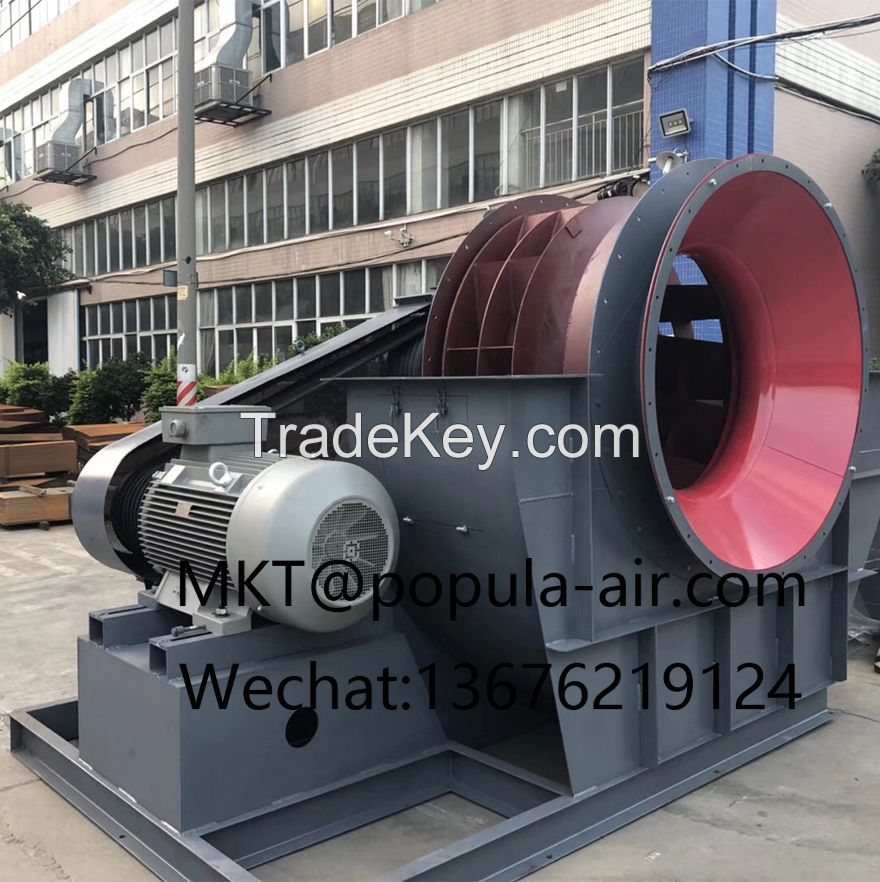 POPULA Fan Smoke Exhaust Pipeline Centrifugal Fan Ventilation Industry 4-72 B Series Centrifugal Fan