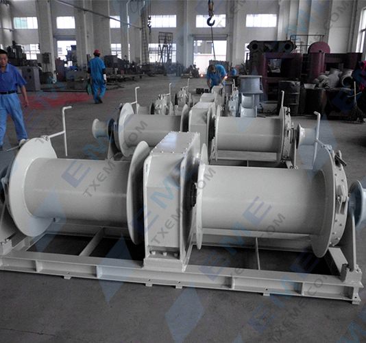 30T  electric double drums winch