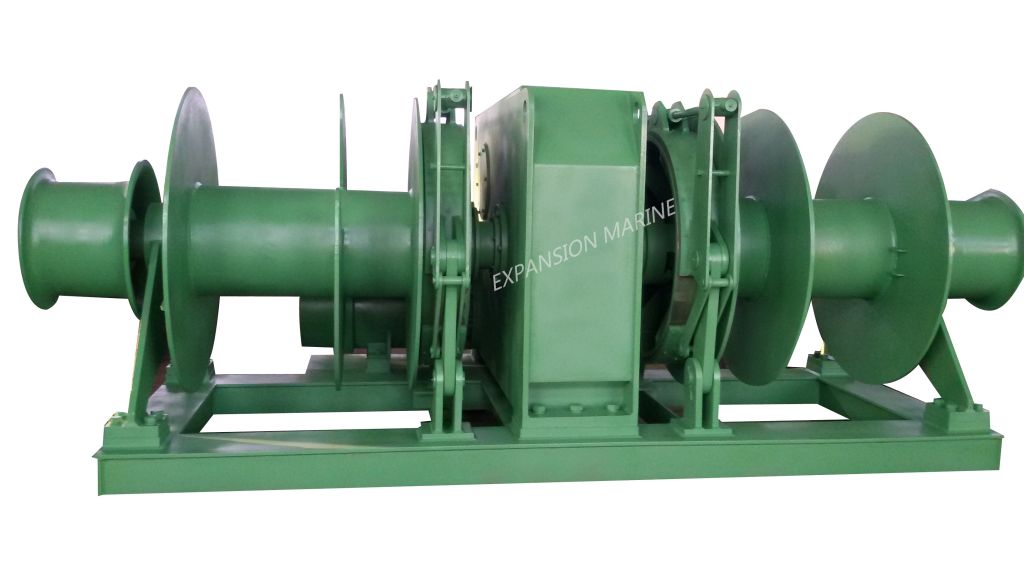 30T  electric double drums winch