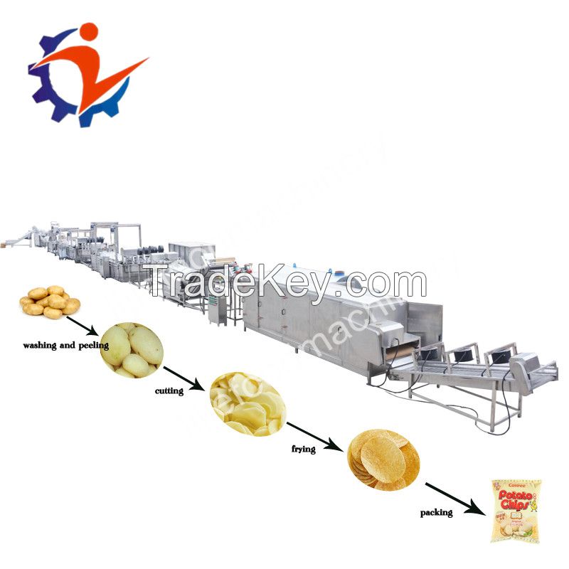 Commercial Used Stainless Steel Potato Chips Production Line