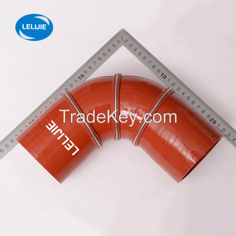 reinforced  reducing 90 degree elbow silicone hose