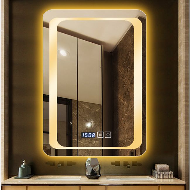 Wall-mounted Large vanity led bathroom mirror 