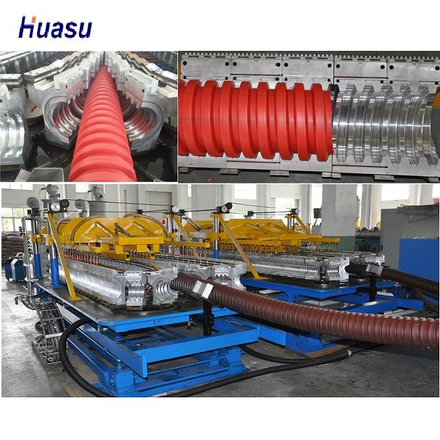 3)HDPE/PP Spiral Corrgated Pipe Production Line