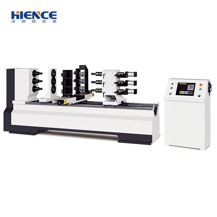 China automatic new three spindle cnc wood cutting lathe machine price H-T150D-TM