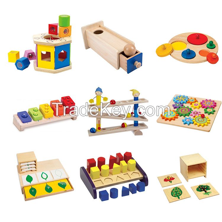 School Wooden Educational Montessori Materials learning center Kids Christmas Montessori Toys