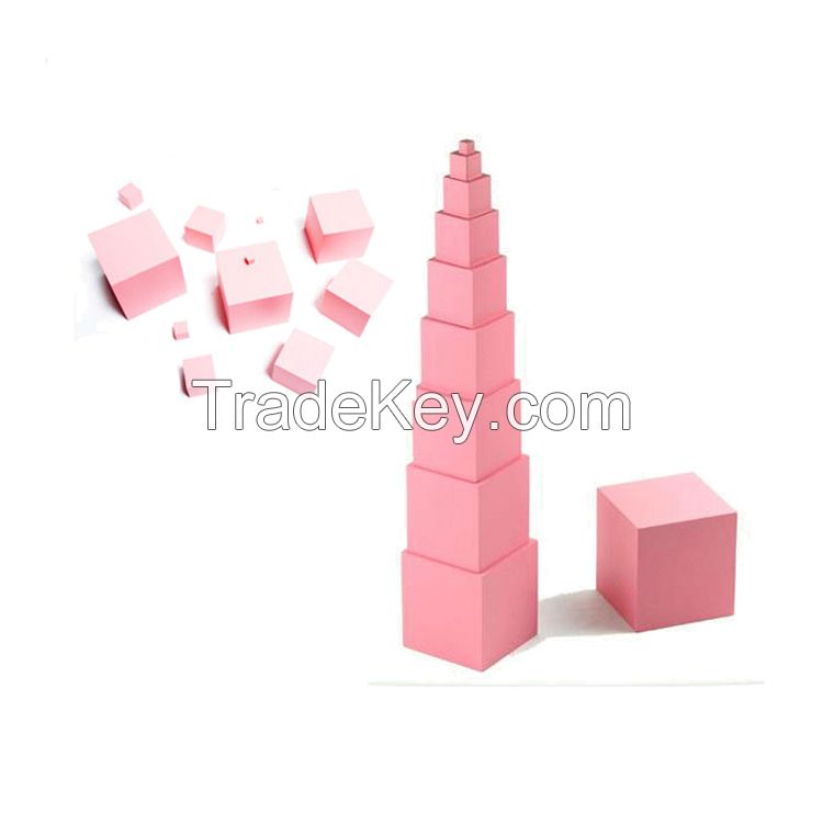Experienced Manufacturer Education Wooden Toy Montessori Pink Tower Kids Gift Item With Trade Assurance