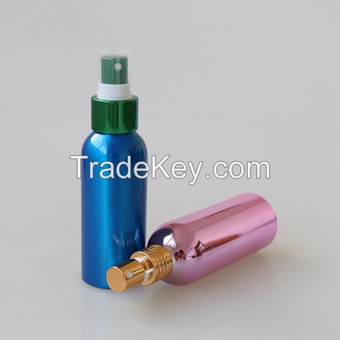 100ML small aluminum cosmetics mist spray bottle for perfume or other cosmetics