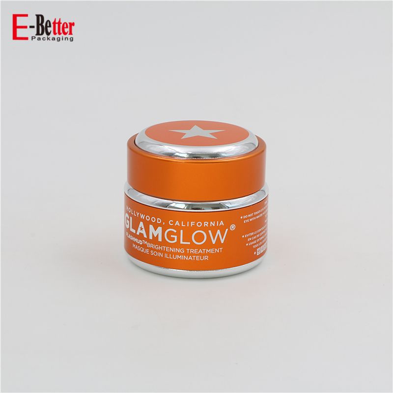 high quality printed gold aluminum cosmetic jar 50g