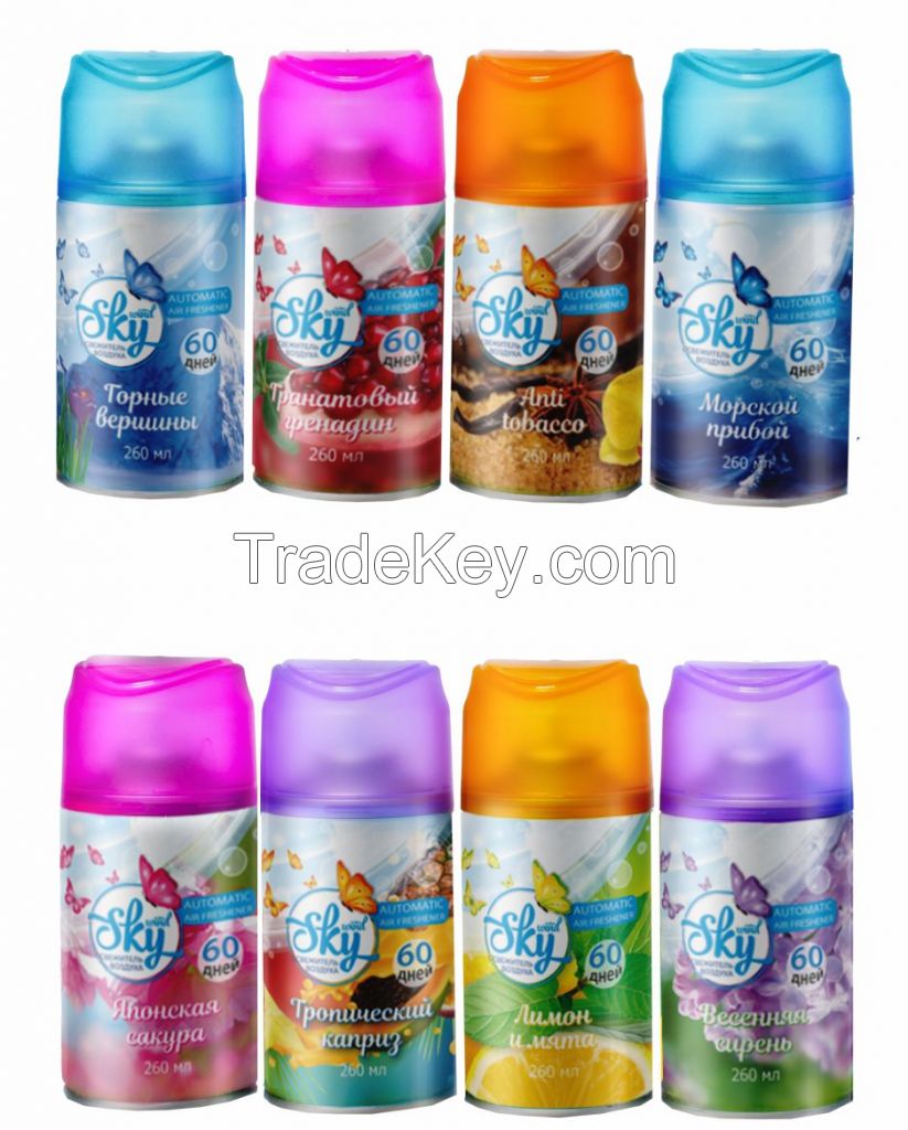 Air Fresheners Sky Wind_260ml, Series And Magic Air_260ml (replaceable Bottle For Automatic Dispenser; Universal)