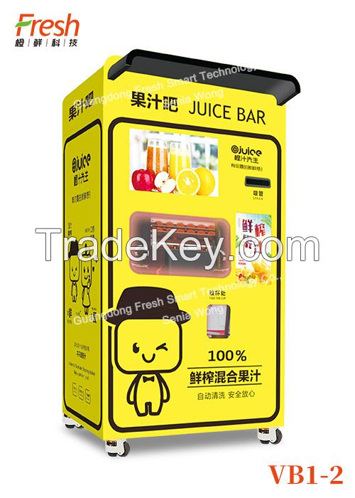 New Fresh Orange Juice Automatic Vending Machine with Coin Exchange System for fruit juice