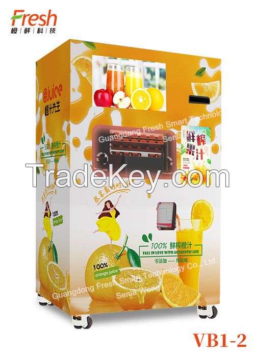 Mr.Juice Fresh Orange Juice mutil-function Automatic Vending Machine with cleaning System for apple juice