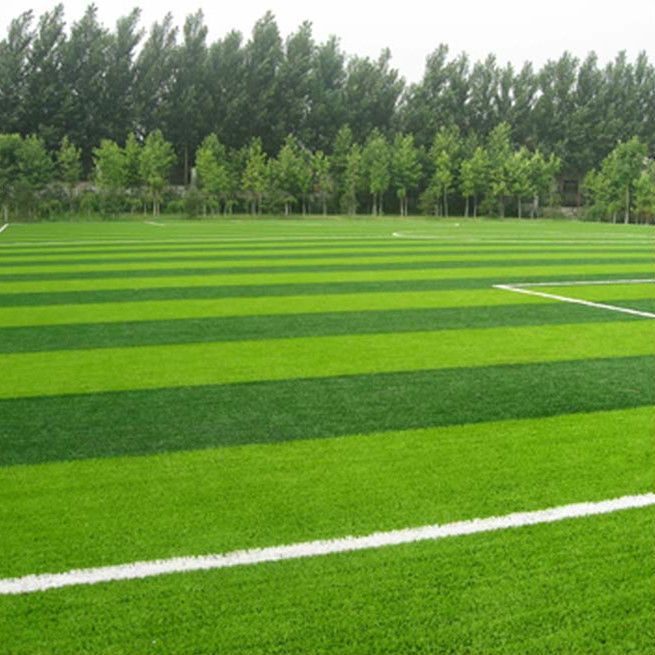 Artificial field grass turf uesd in mini soccer kids playground in duocolors