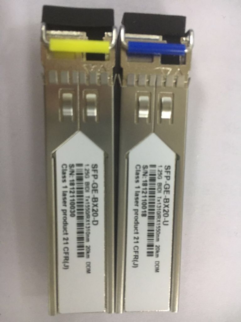 1.25g Bidi 20km 1310nm Tx/1550nm Rx Single Fiber Wdm SFP Optical Transceiver Module Cisc