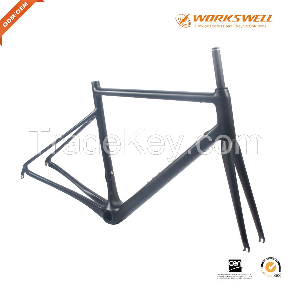 Super light carbon road frame V brake& Disc brake for road racing bicycle frame