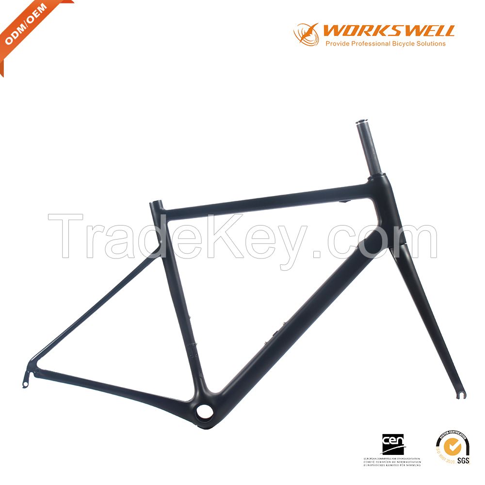 Super light carbon road frame V brake& Disc brake for road racing bicycle frame