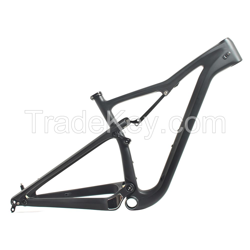 chinese mountain bike frame reviews 29er full carbon suspension mtb frame with boost 148*12mm